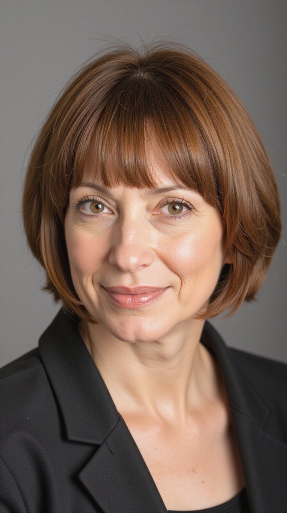 blunt bob enhances thickness