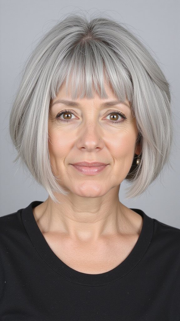 bold micro bangs bob