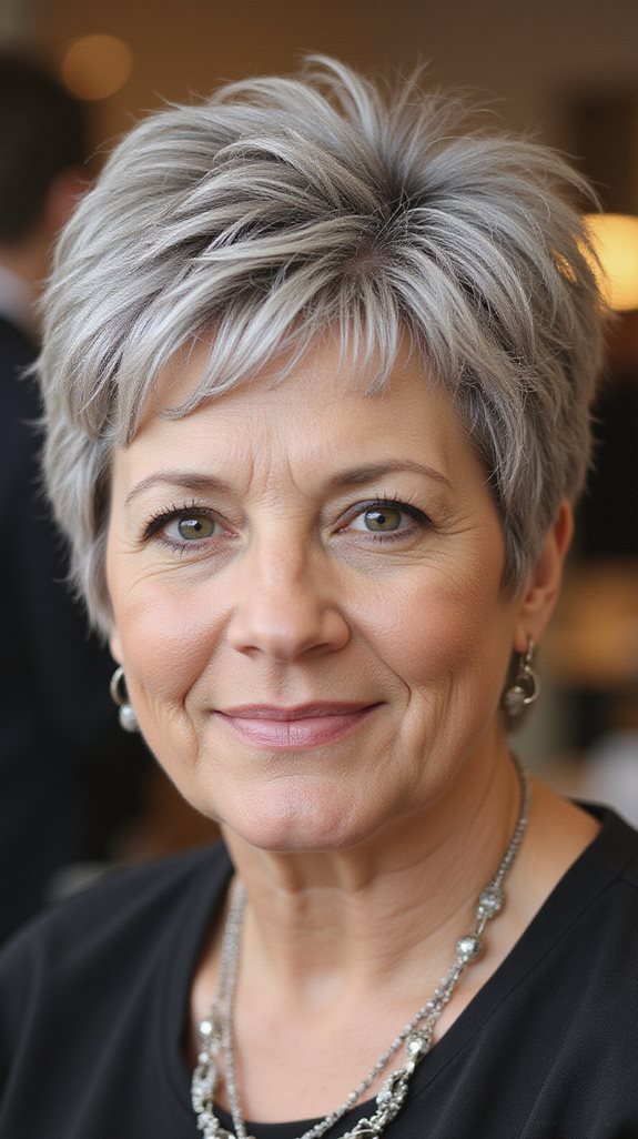 bold pixie hairstyle elegance