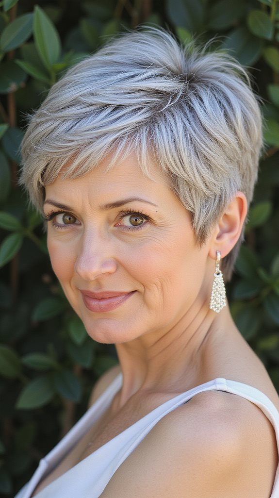 bold silver pixie statement