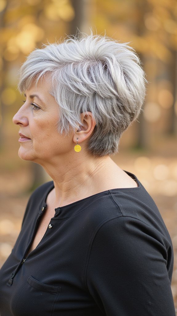 chic face framing short hairstyle