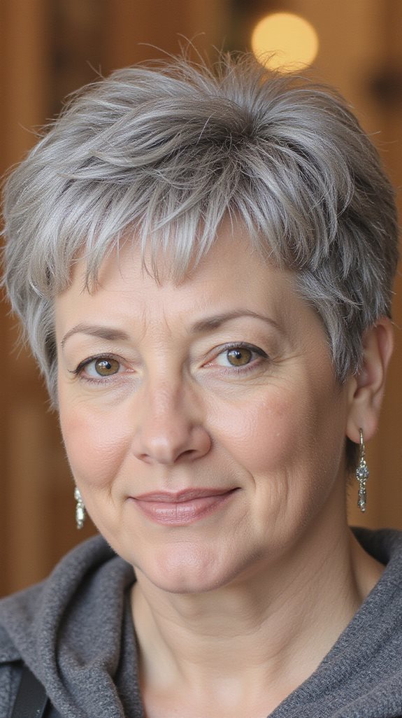 chic hybrid gray hairstyle