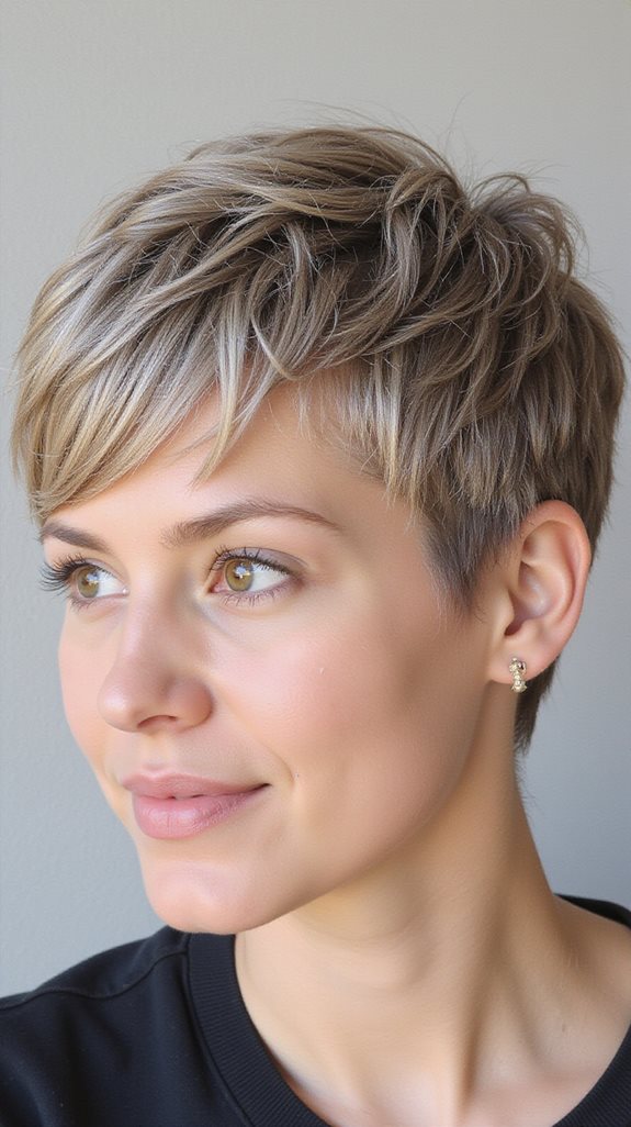 choppy layered textured bixie