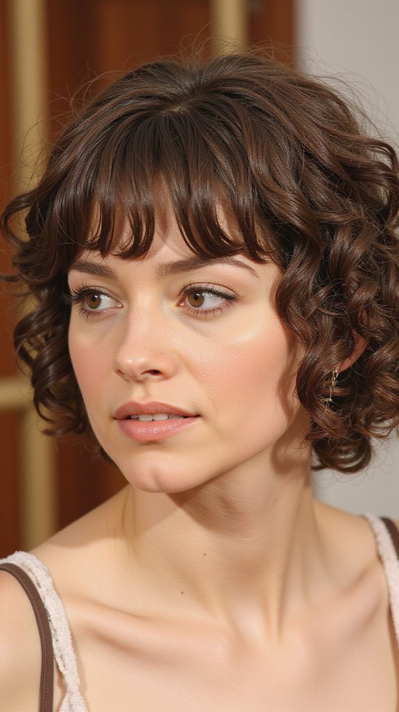 curly bangs styling tips