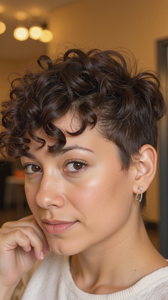 curly bixie with layers