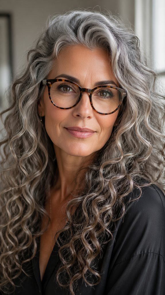 curly hairstyles with glasses