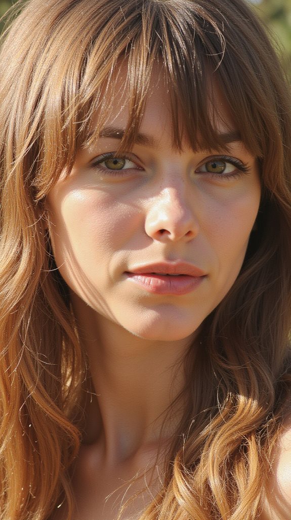 delicate wispy curtain bangs