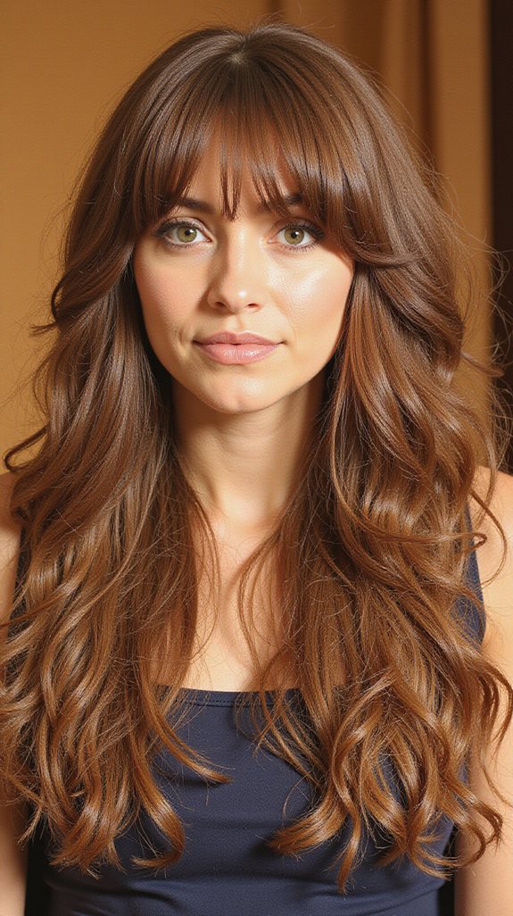 dynamic curtain bangs hairstyle