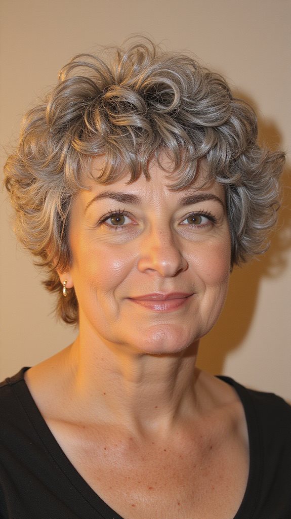 effortless bixie cut curls