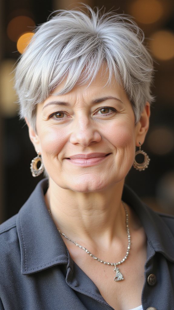 effortless grey hair elegance