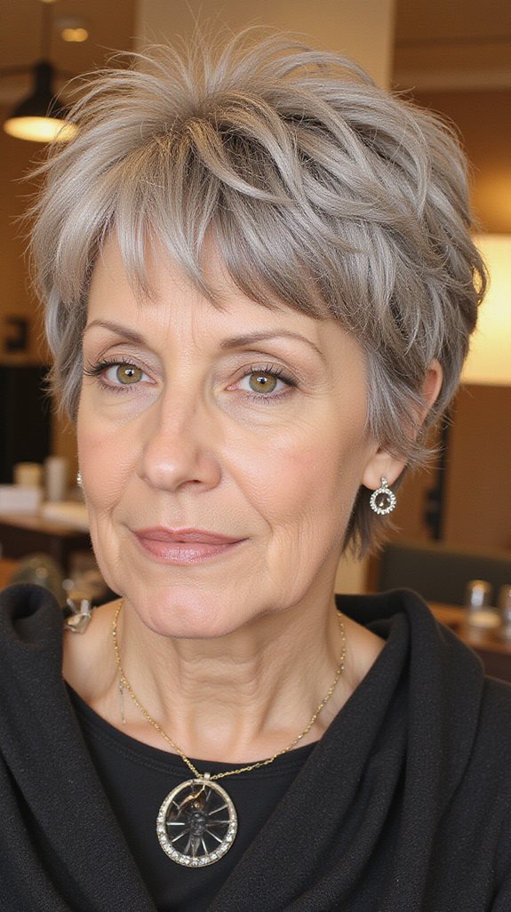 effortless shaggy pixie hairstyle