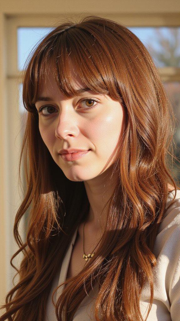 effortless stylish curtain bangs