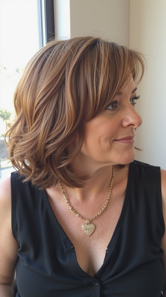 elegant layered lob hairstyle