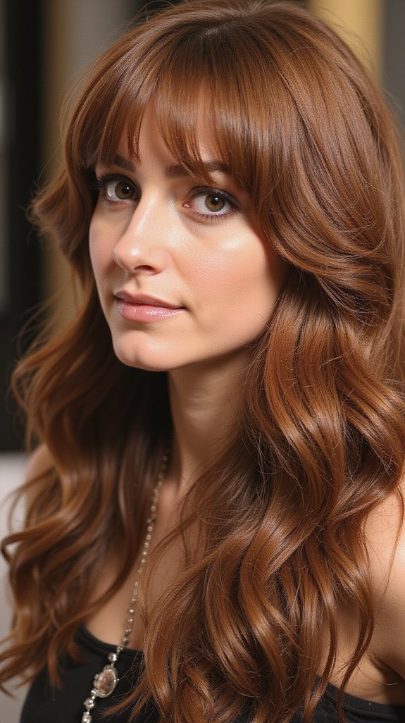 elegant low maintenance curtain bangs