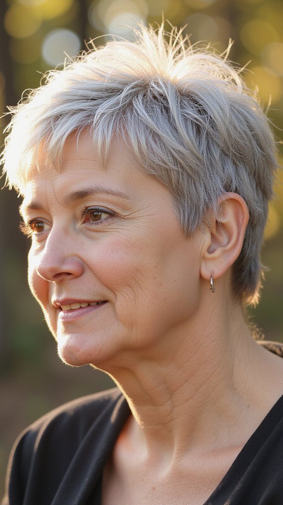 feminine feathered bixie hairstyle