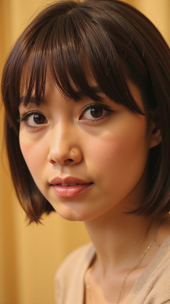 flattering curtain bangs technique