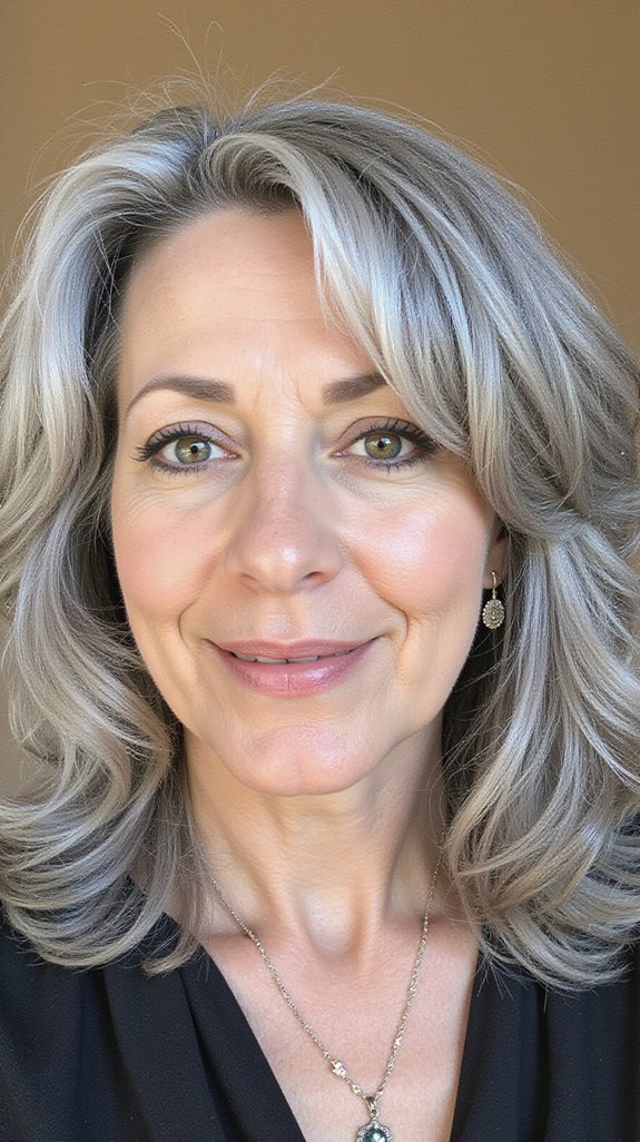 flattering layered cuts for gray