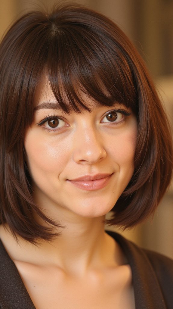 flattering short hair bangs
