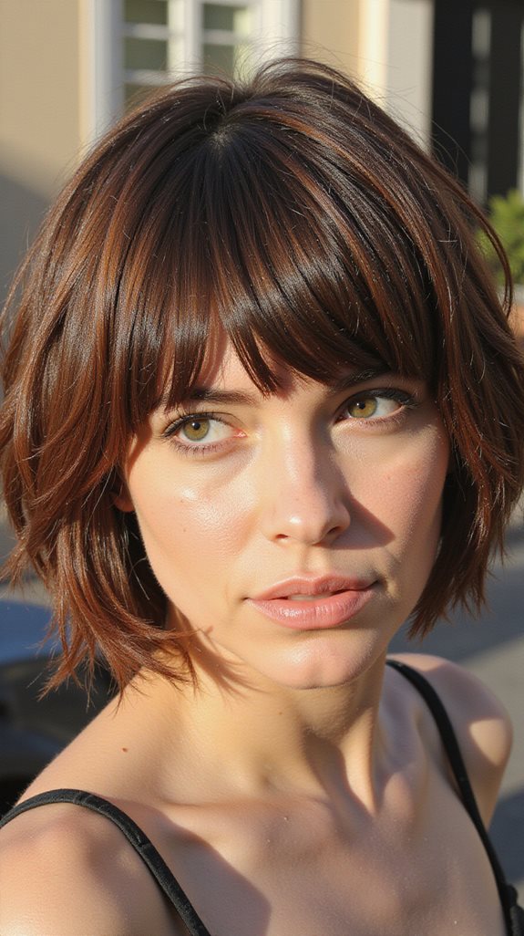 highlighted curtain bangs care