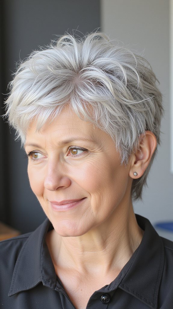 luminous soft curly pixie