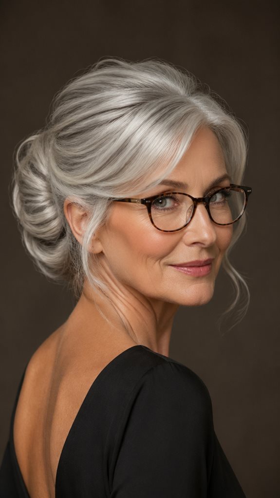 sophisticated chignons for glasses