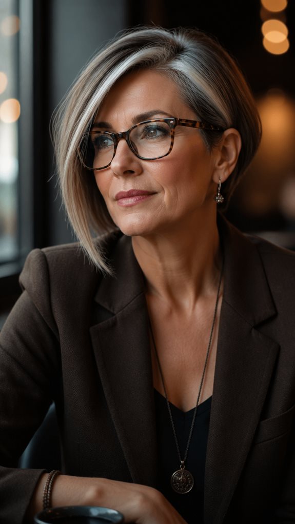 stylish asymmetrical bob haircut