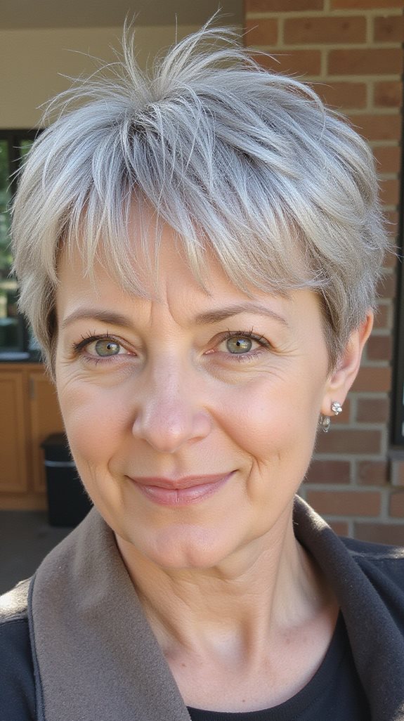 stylish wispy bangs for greys