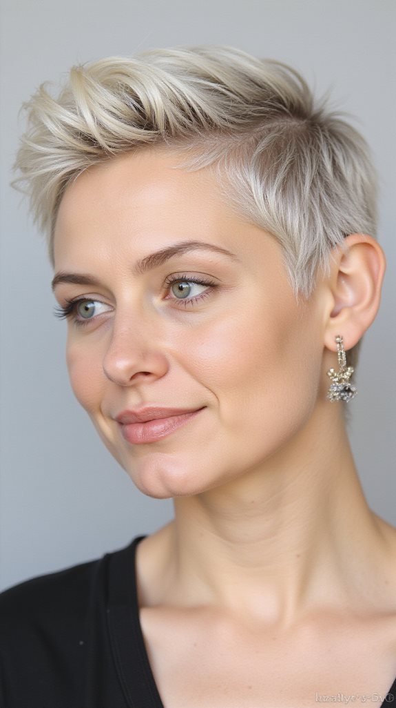 textured asymmetrical bixie cut