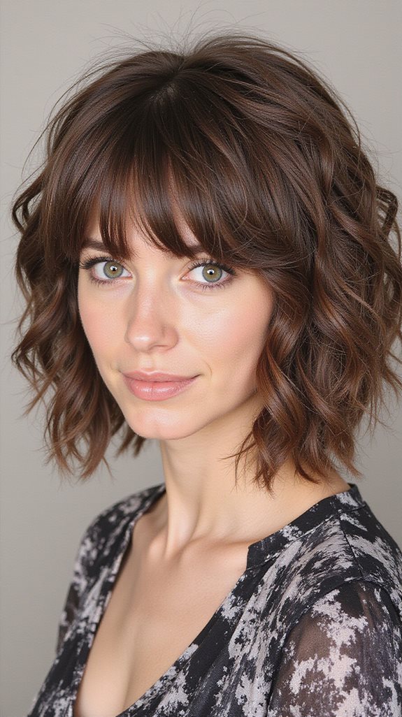 textured curtain bangs technique