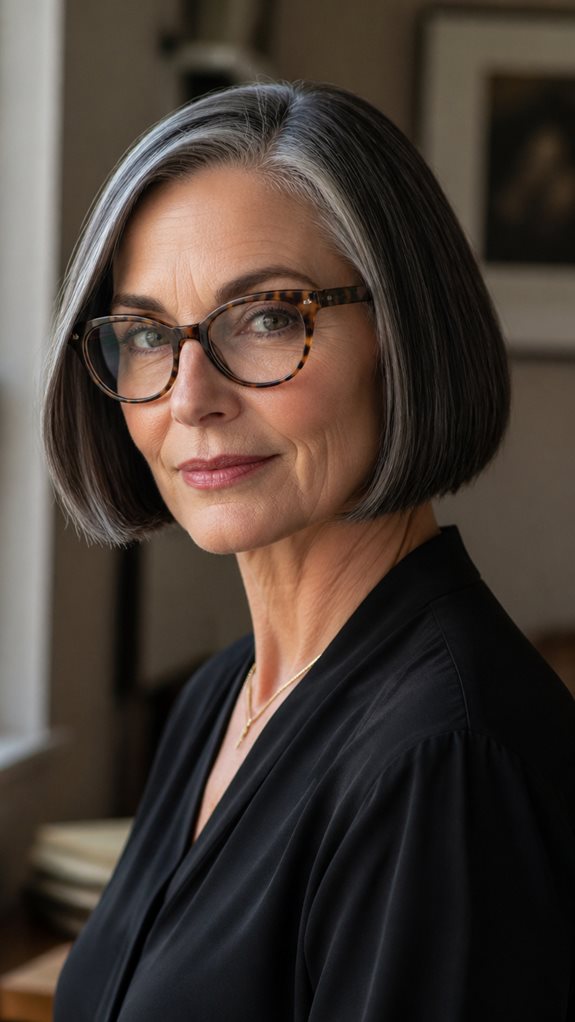 timeless bob hairstyles for glasses