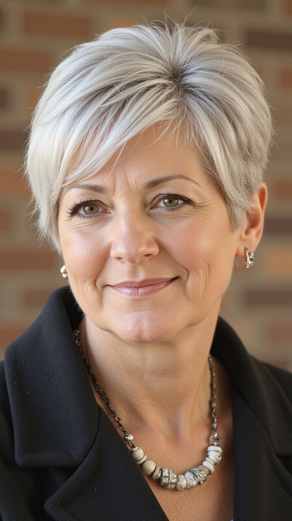 timeless pixie cut bangs