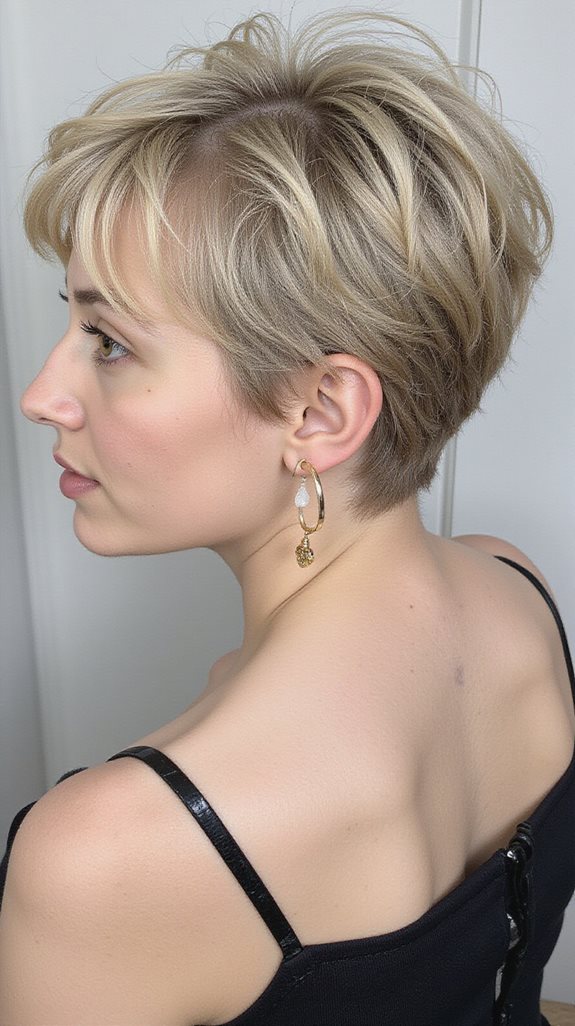 undercut bixie style contrast