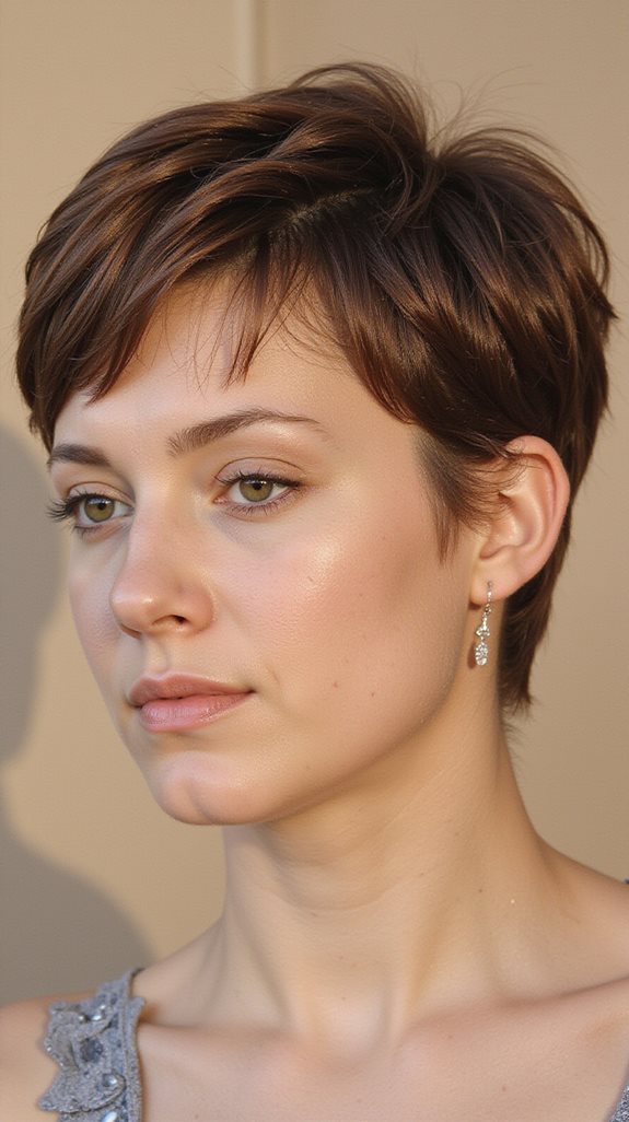 vibrant structured bixie cut