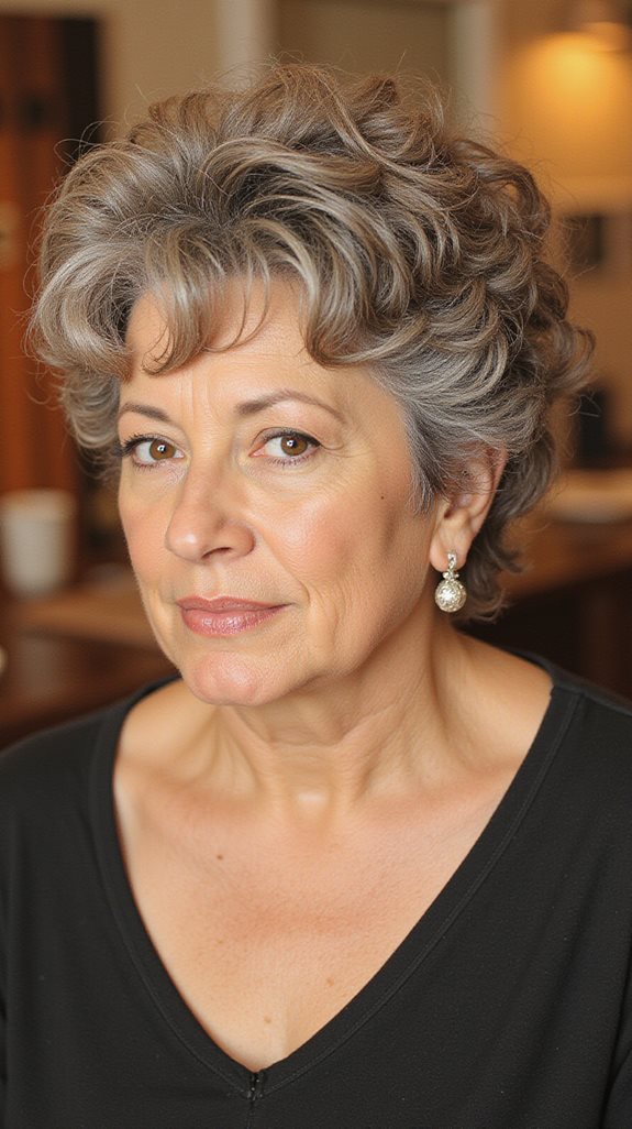 voluminous curly pixie cut