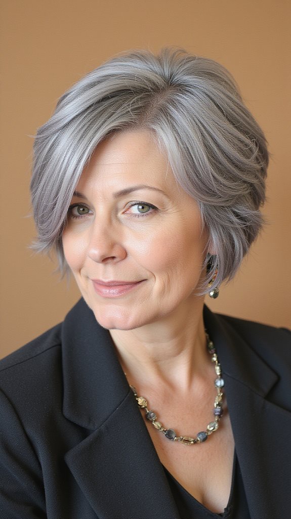 voluminous stacked bob style