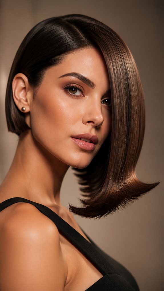 asymmetrical bob with flip