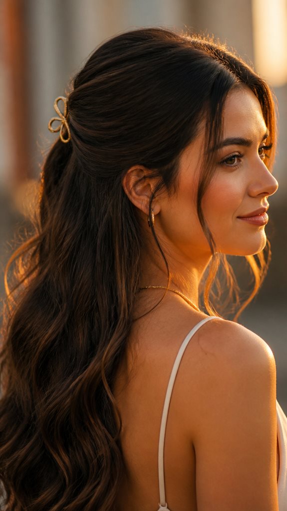balanced half up style