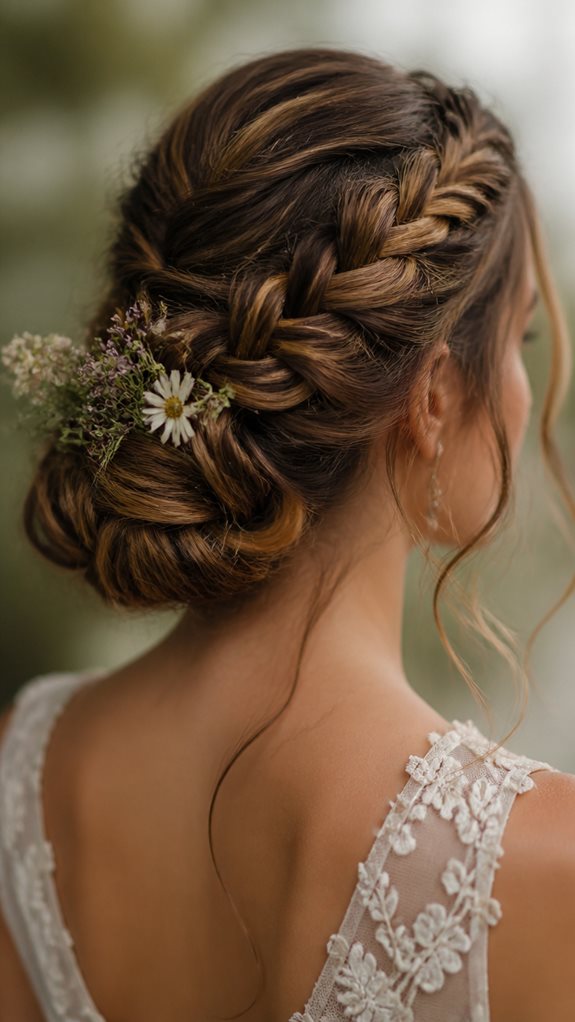boho braided low bun