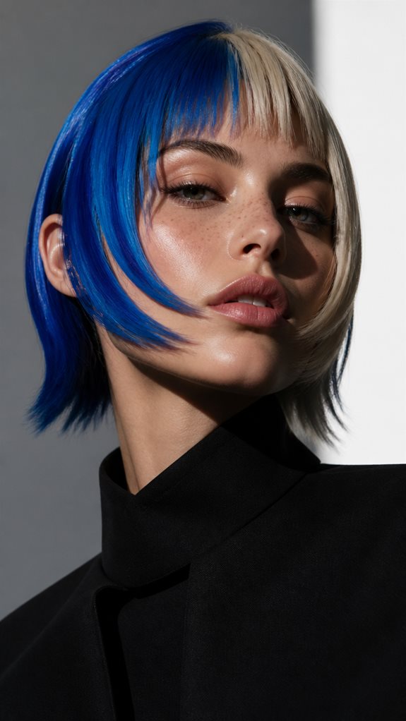 bold contrasting fringe colors