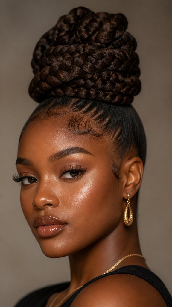 bold oversized braided bun
