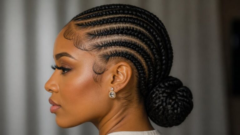 braided low bun styles