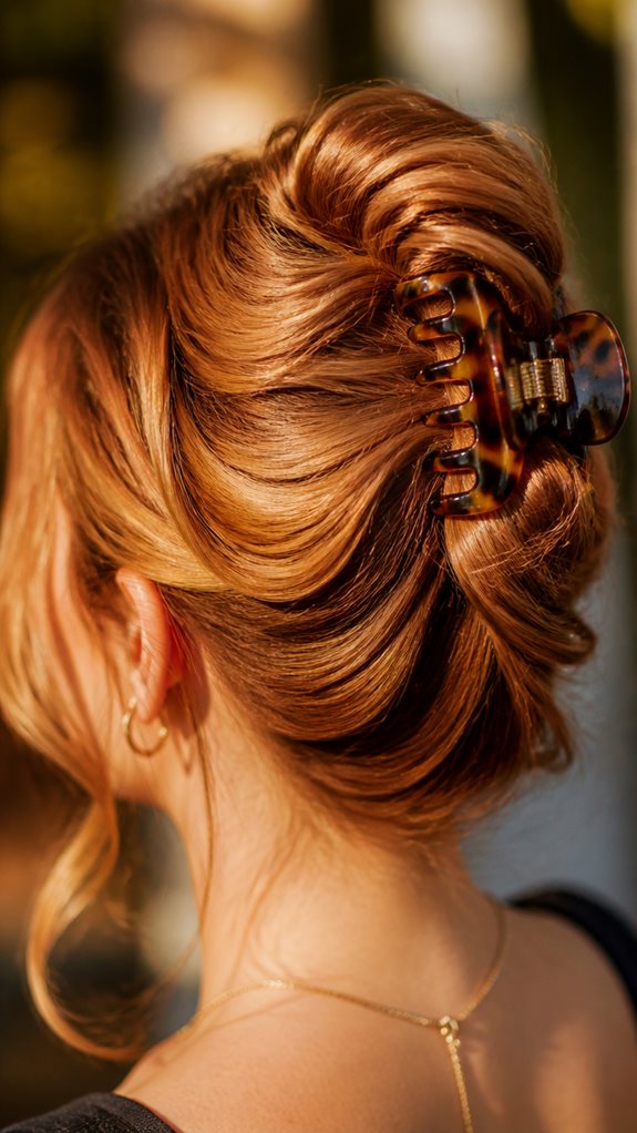 chic claw clip updos