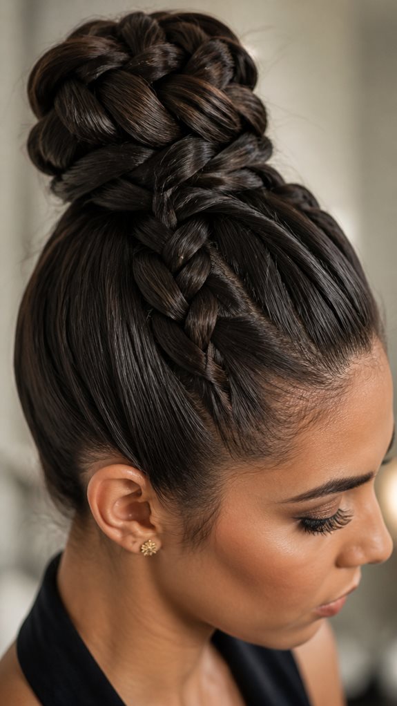 defined structured high bun