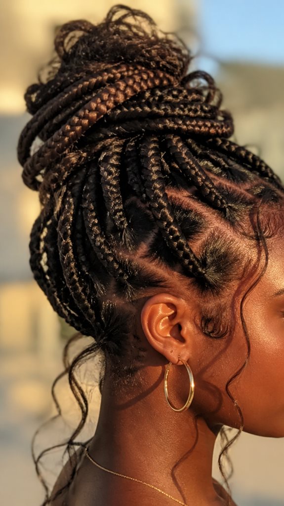 effortless messy braided bun