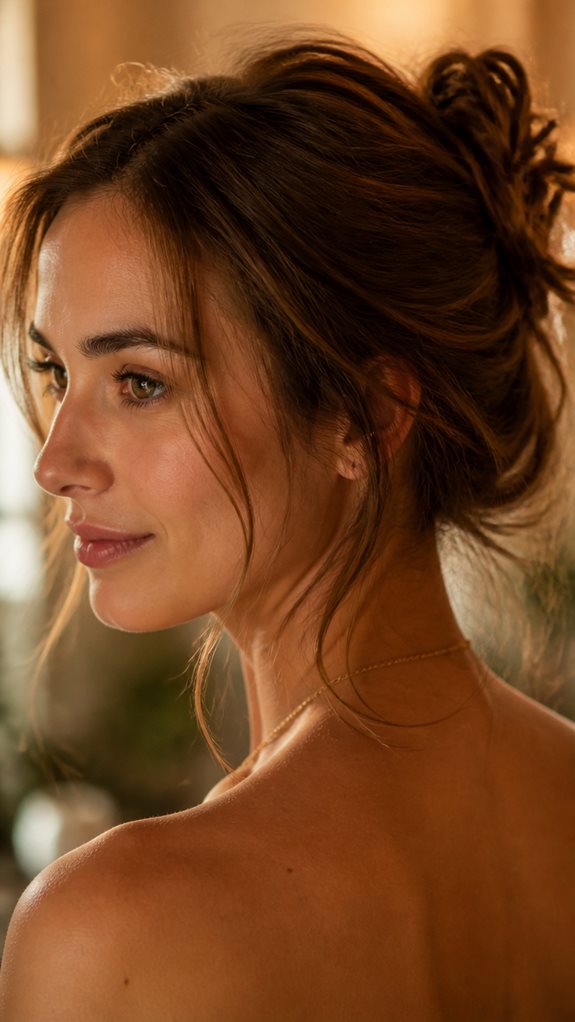 effortless messy bun style
