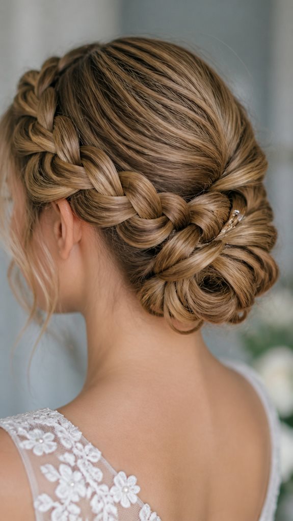 elegant crown braid bun