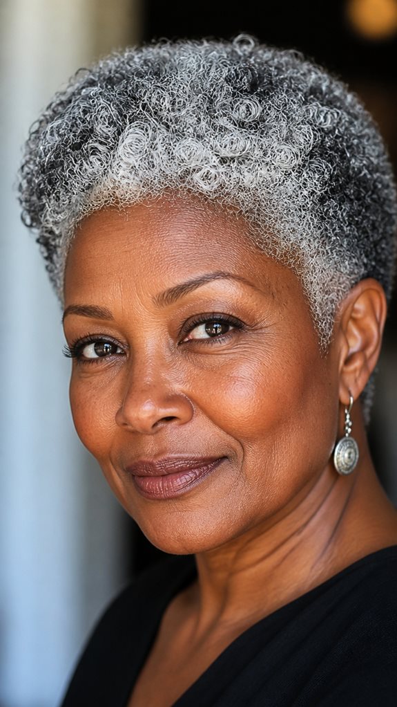 elegant gray afro celebration