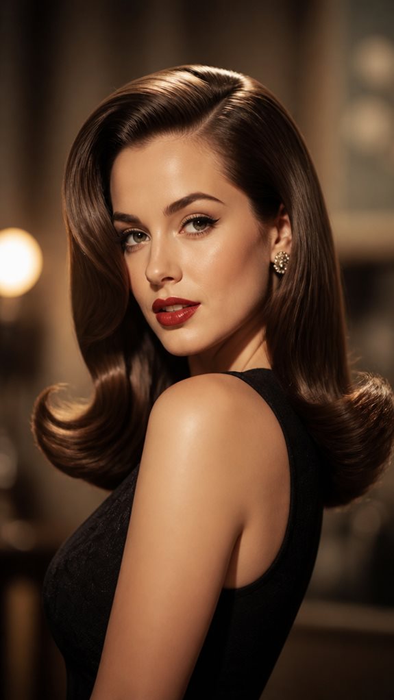 elegant side parted hairstyle