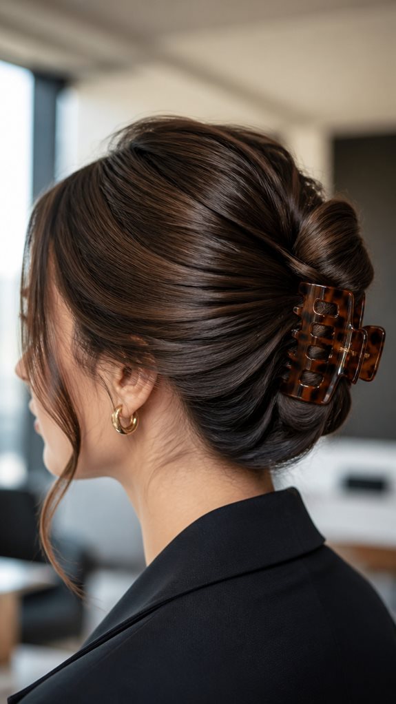 elegant structured professional updo