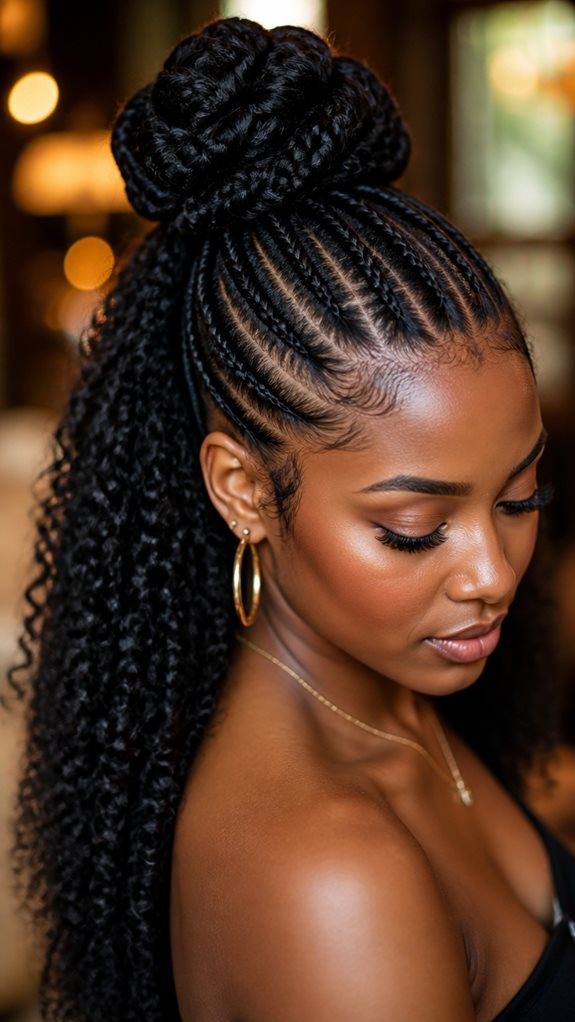 elegant textured braided bun